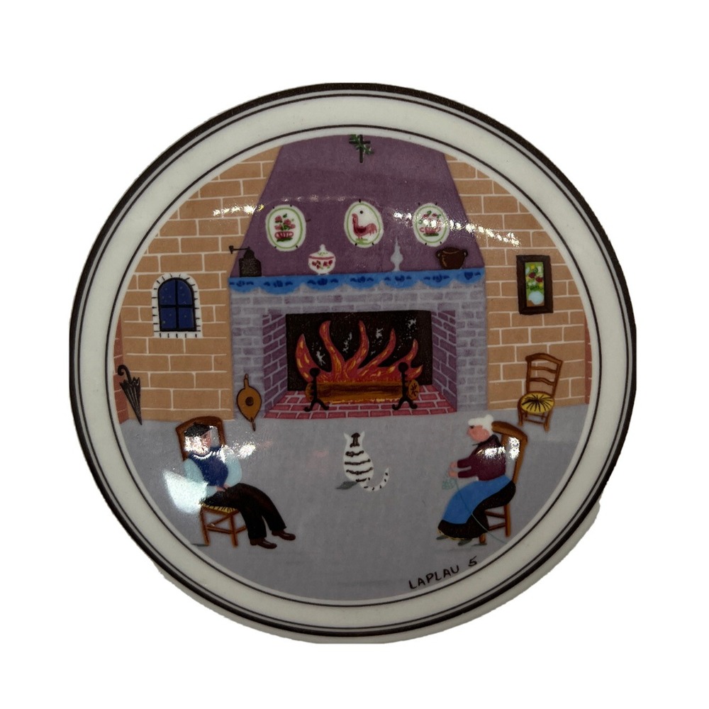 Villeroy & Boch Trinket Box Design Naif Laplau Folk Art Fireside Porcelain
